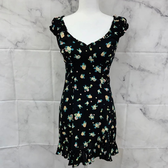 Free People Black Floral Dress - Picture 2 of 7
